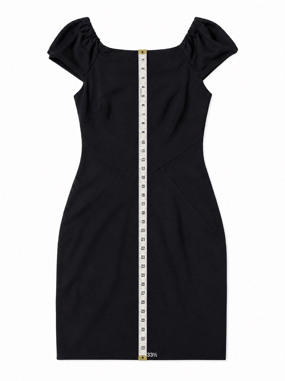 Diane Von Furstenberg Black Square-Neck Helen Dress Size 14 but runs smaller. - Picture 5 of 7